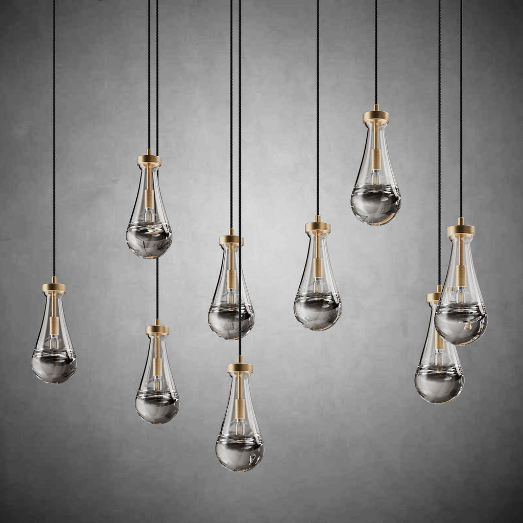 Raine-Shaped Island Pendant Lamp - 9 Lamps