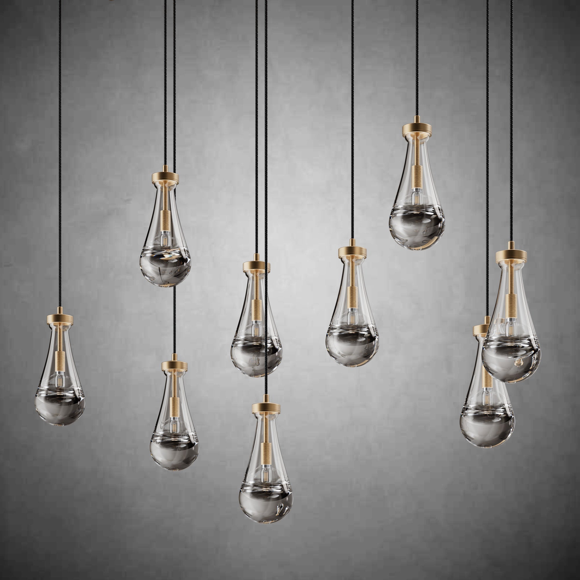 Raine-Shaped Island Pendant Lamp - 9 Lamps