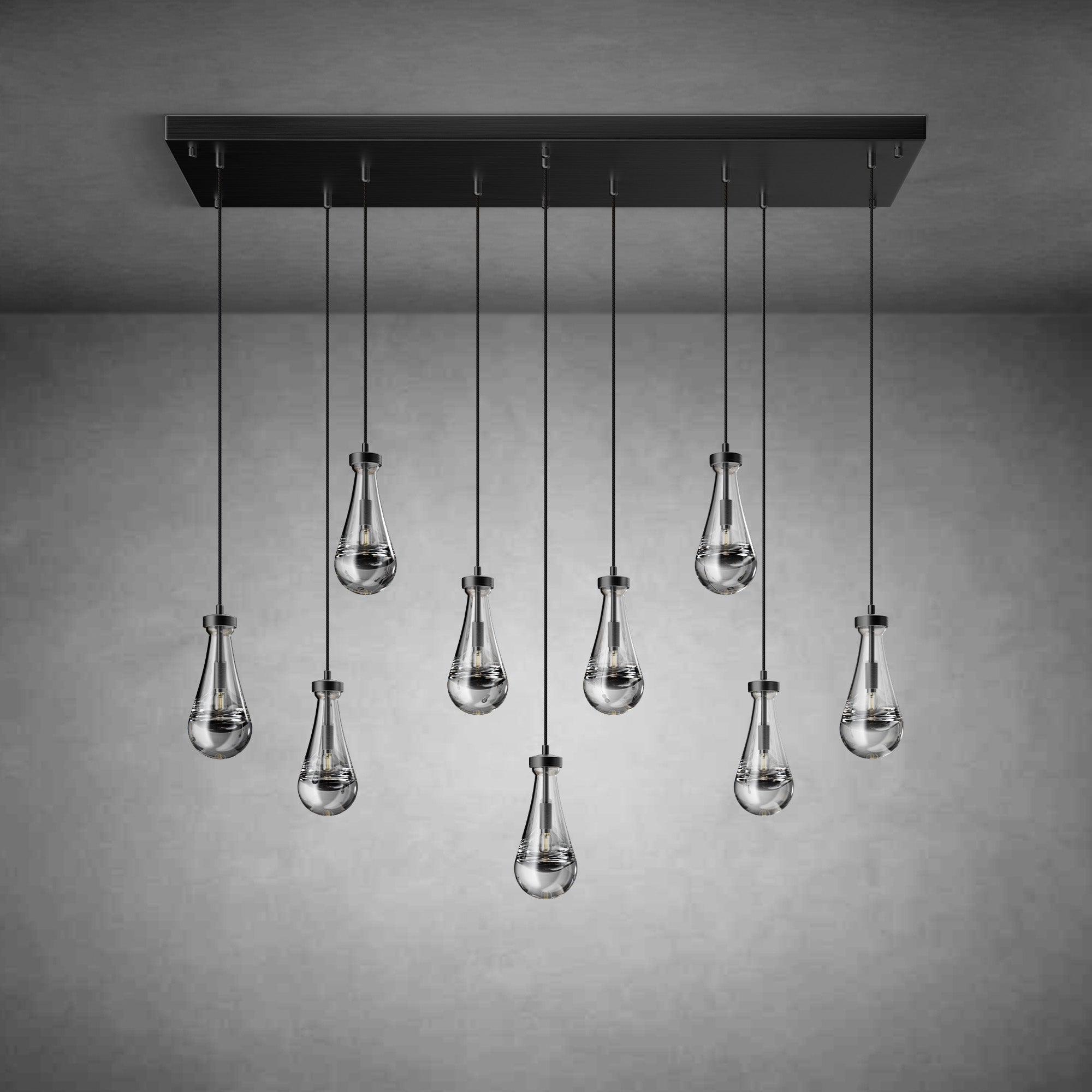 Raine-Shaped Island Pendant Lamp - 9 Lamps