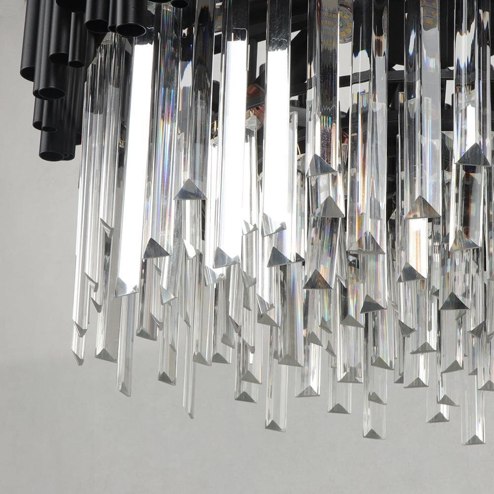 Riviko Midnight Radiance Round Crystal Chandelier - Background Shot
