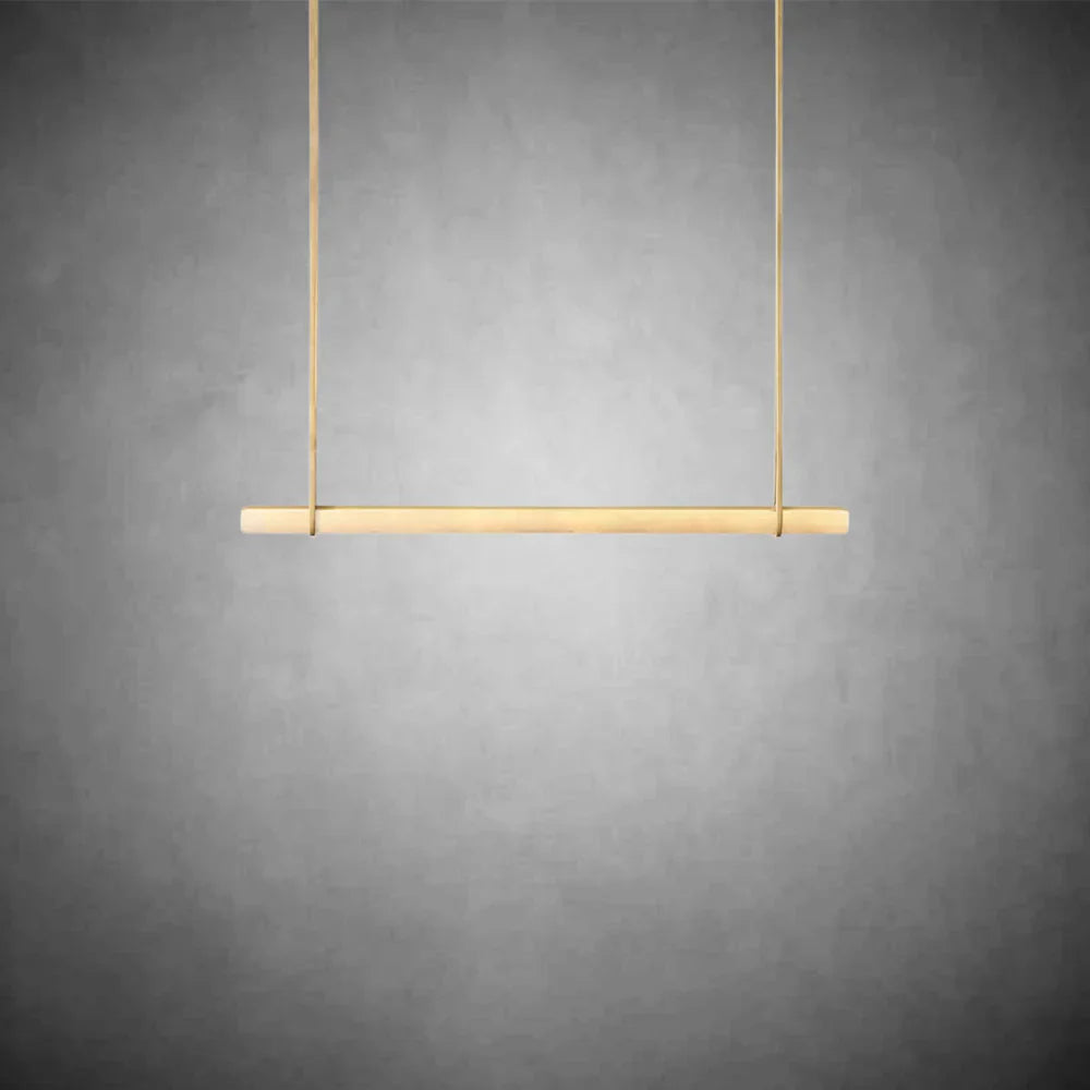 Auburn Alabaster Single Bar Linear Chandelier