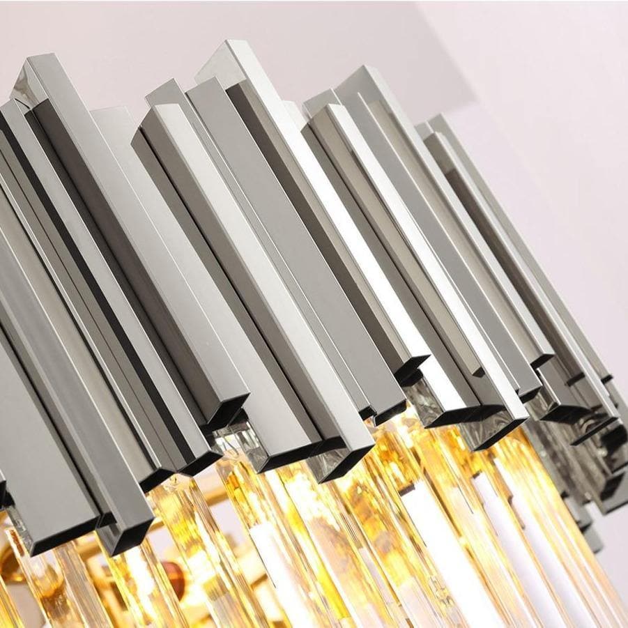 Riviko Radiant Aura Round Crystal Chandelier - Background Shot