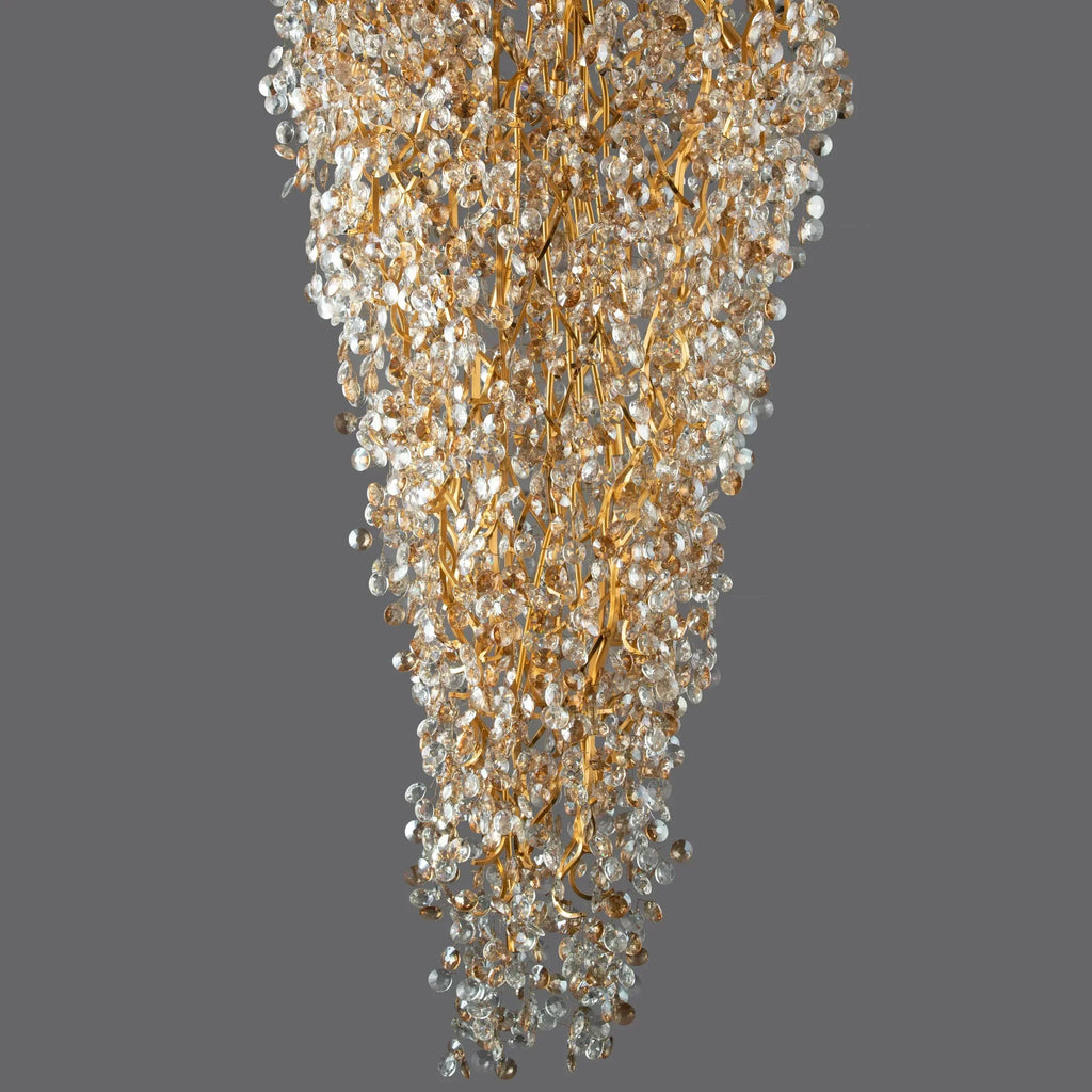 Riviko Gilded Bloom Branch Crystal Chandelier - Background Shot