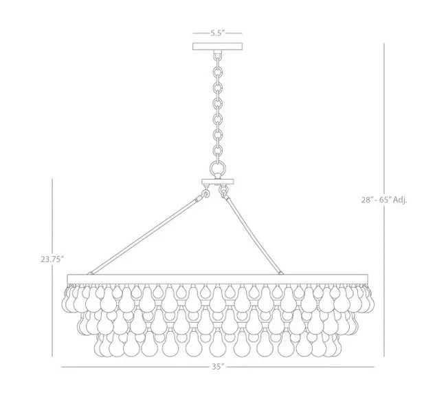 Riviko Regal Radiance 6-Light Grand Chandelier - Background Shot