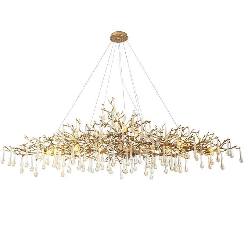 Riviko Verdant Canopy Crystal Chandelier - Background Shot