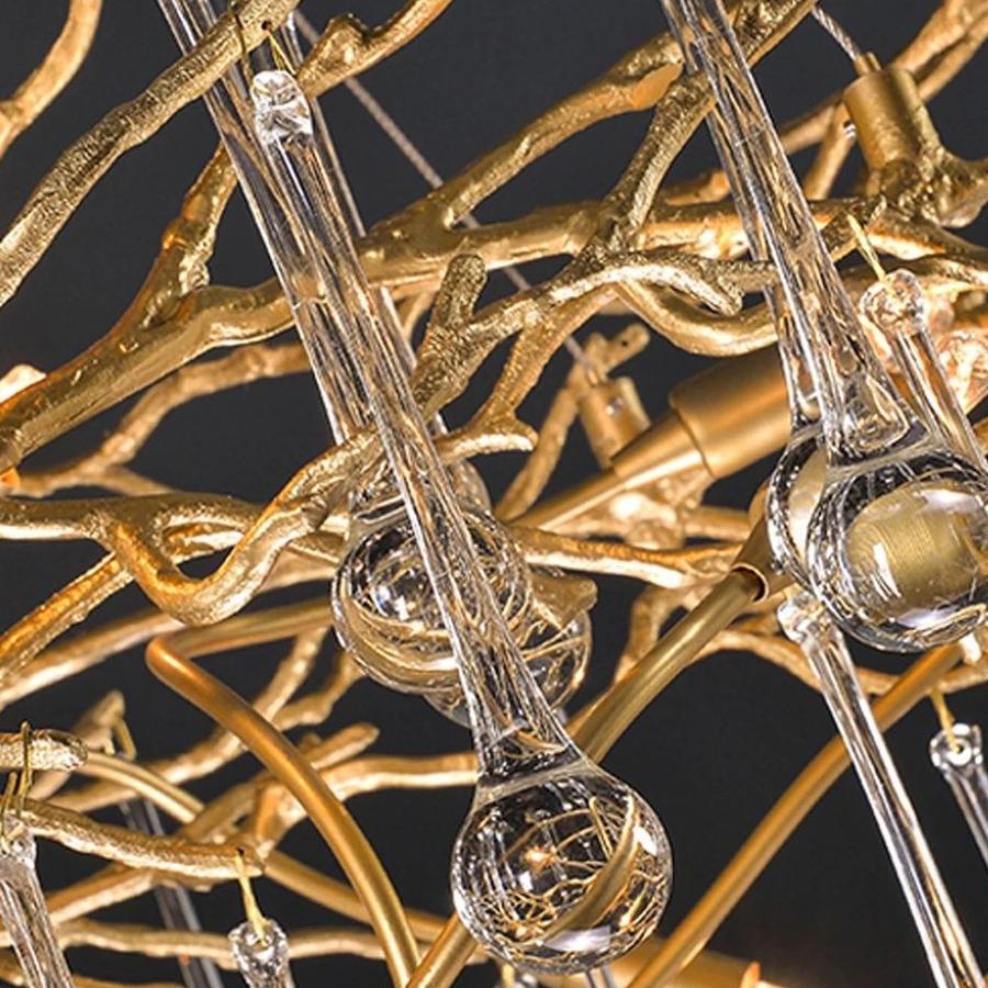 Riviko Verdant Canopy Crystal Chandelier - Background Shot