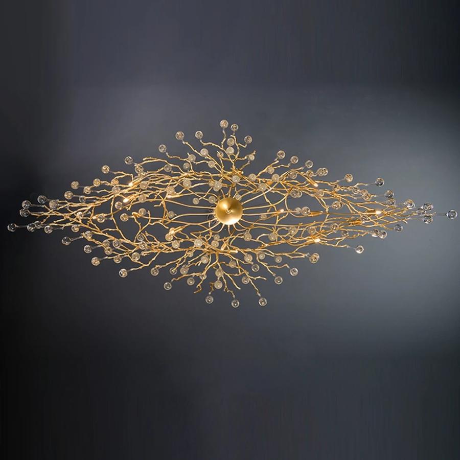 Riviko Verdant Canopy Crystal Chandelier - Background Shot