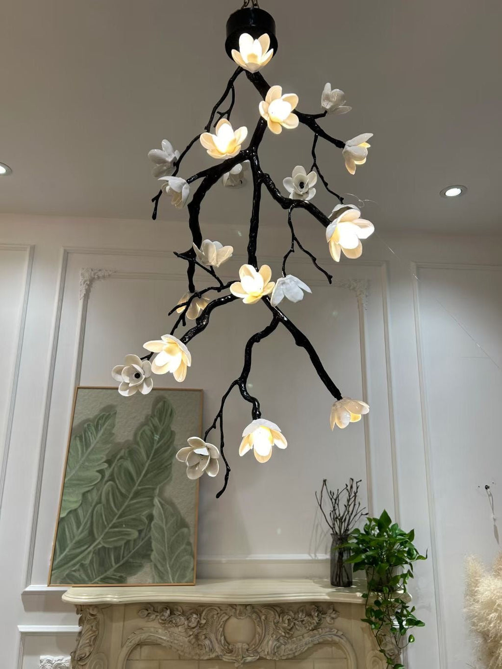 Large Long Branch Flower Chandelier - Yovalighting