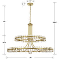 Modern 2/3 Ring Glass Ball Chandelier for Low-ceiling
