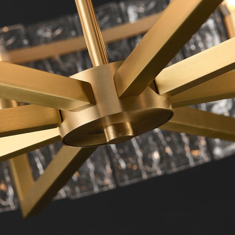 Riviko Radiant Aura Round Crystal Chandelier - Background Shot