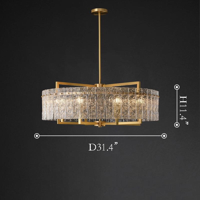 Riviko Radiant Aura Round Crystal Chandelier - Background Shot