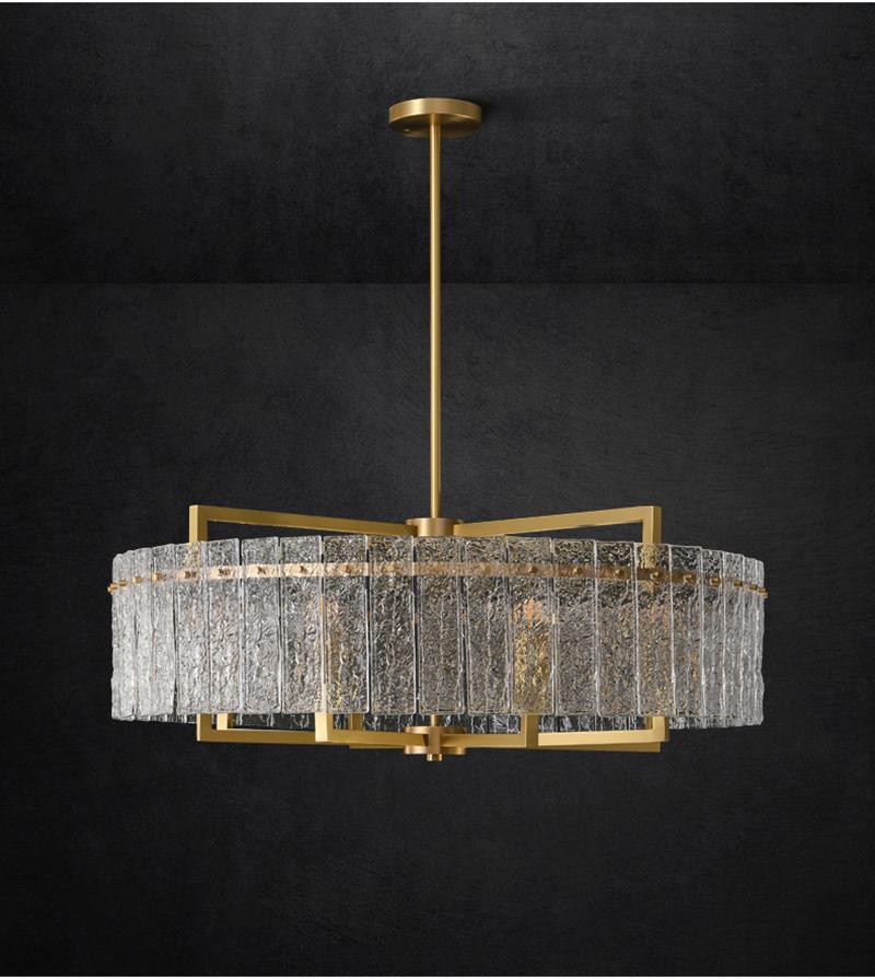 Riviko Radiant Aura Round Crystal Chandelier - Background Shot