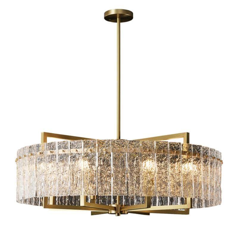Riviko Radiant Aura Round Crystal Chandelier - Background Shot