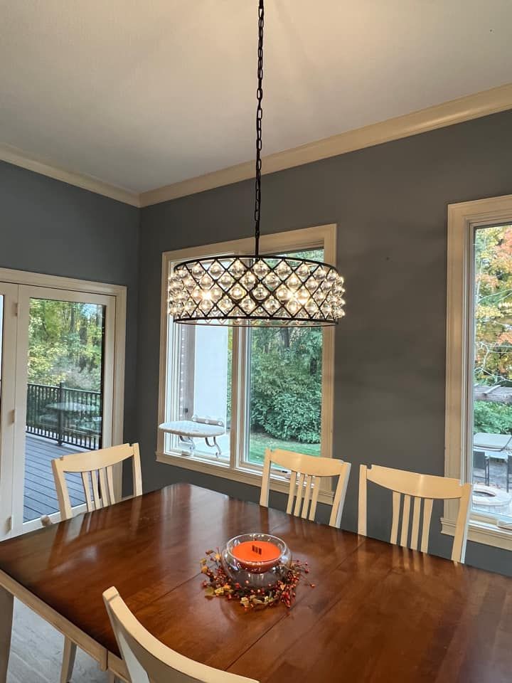 Post-modern Raindrop Crystal Chandelier Rectangle/Round Light Fixture for Living Room/Dining Table