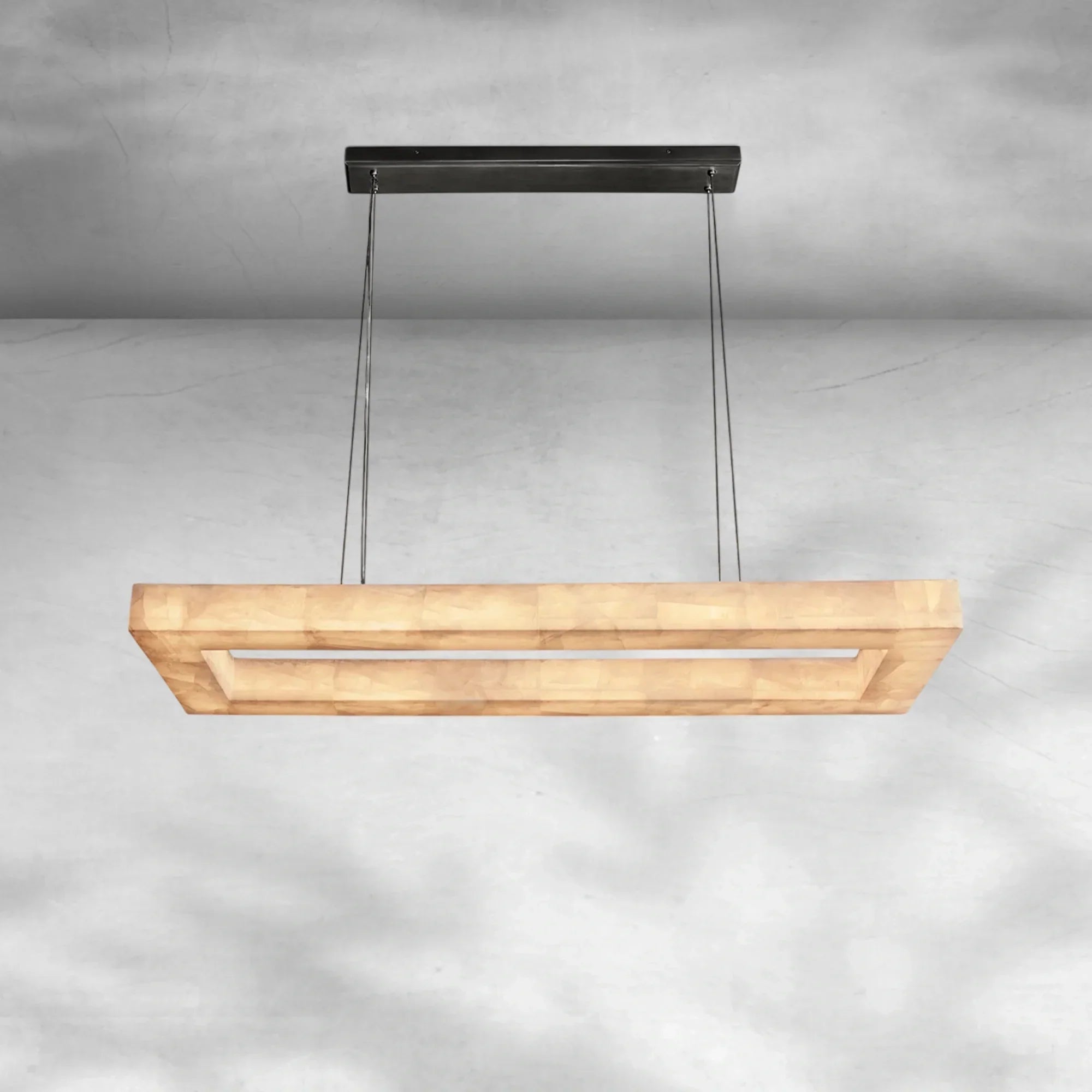 Riora Rectangular Calcite Chandelier 54"72"