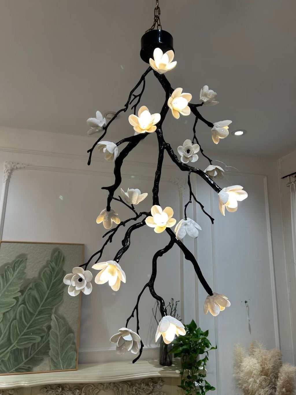 Large Long Branch Flower Chandelier - Yovalighting