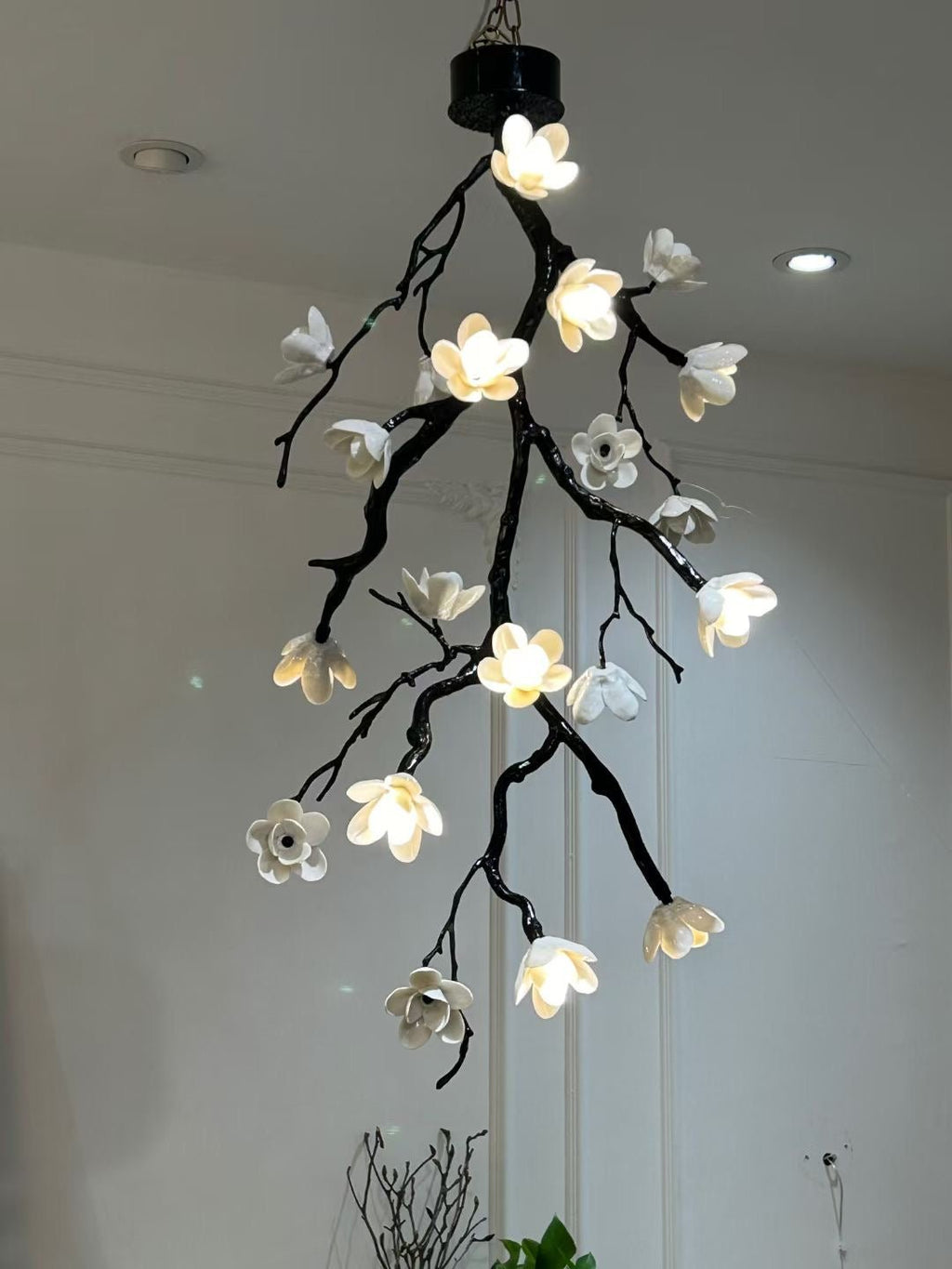 Large Long Branch Flower Chandelier - Yovalighting