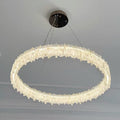 Modern Round Natural Stone Crystal Chandelier