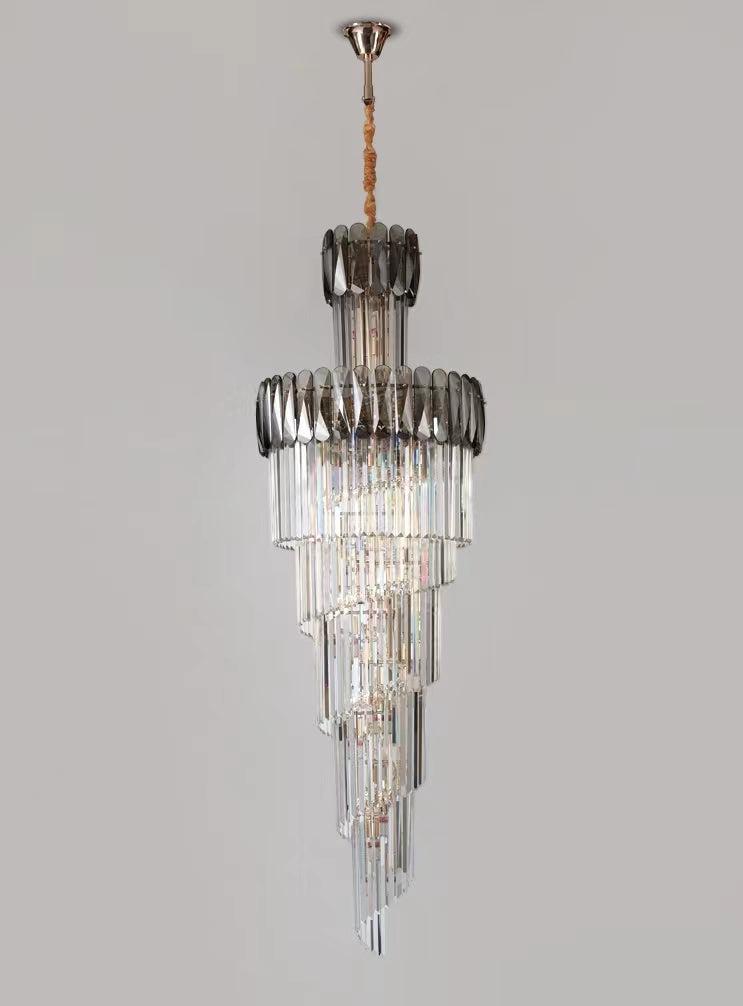 Riviko Grand Lumina Spiral K9 Crystal Chandelier - Background Shot