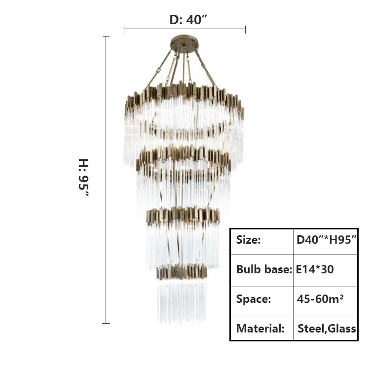 Riviko Grand Radiance Multi-Tiered Round Chandelier - Background Shot