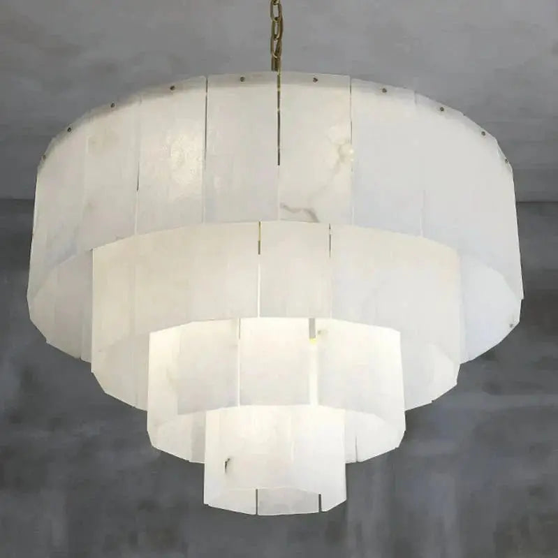 Alabaster Multi-Layer Modern Round Chandelier 31" Chandelier [product_tags] Fabtiko
