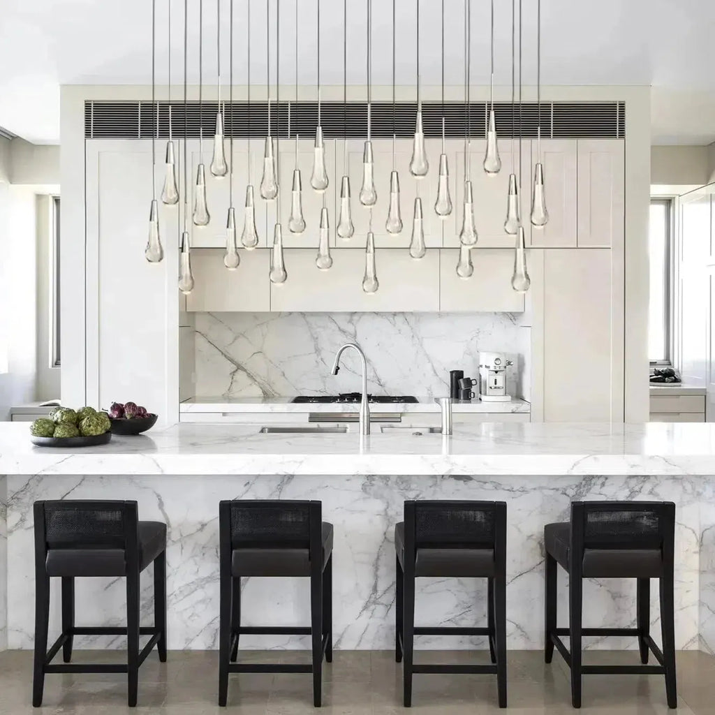 Raindrop Soltaire Linear Chandelier