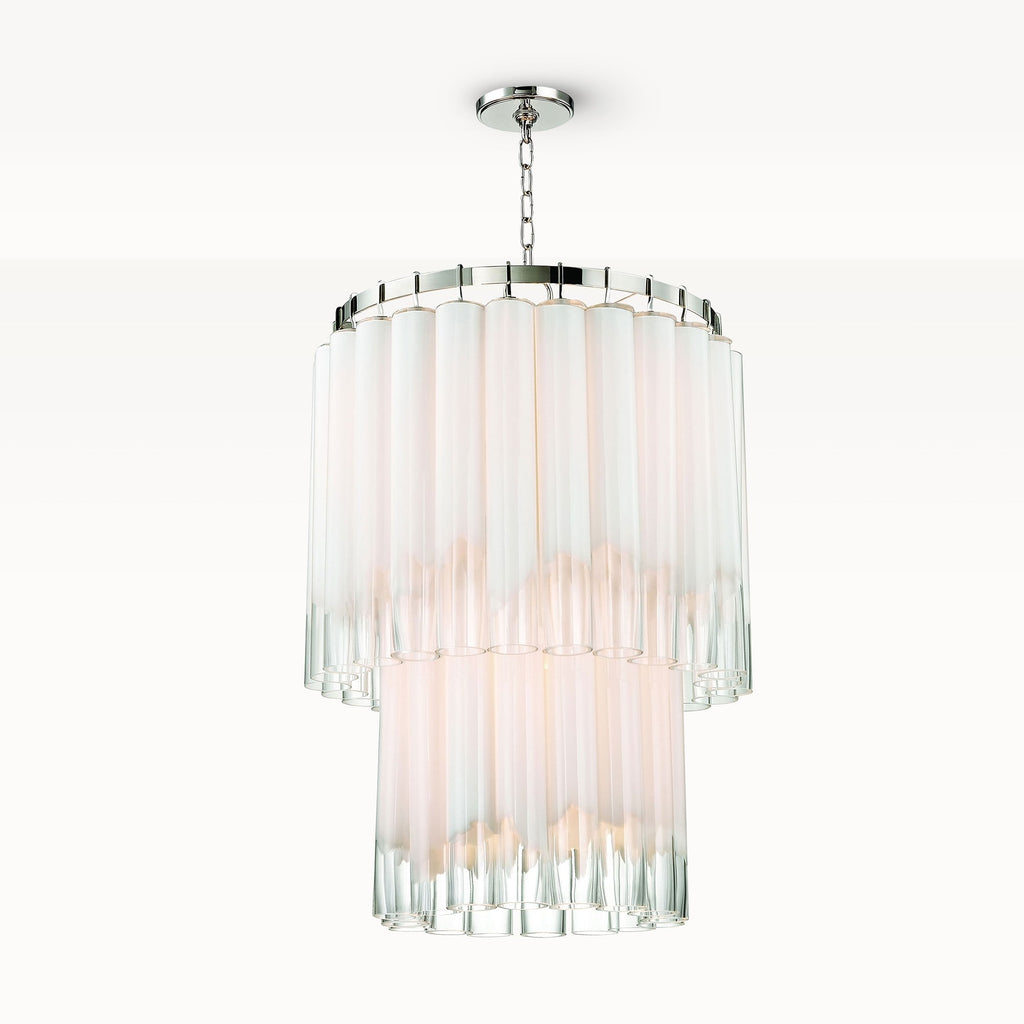 Riviko Aura Cascade Glass Chandelier - luxurious American master suite