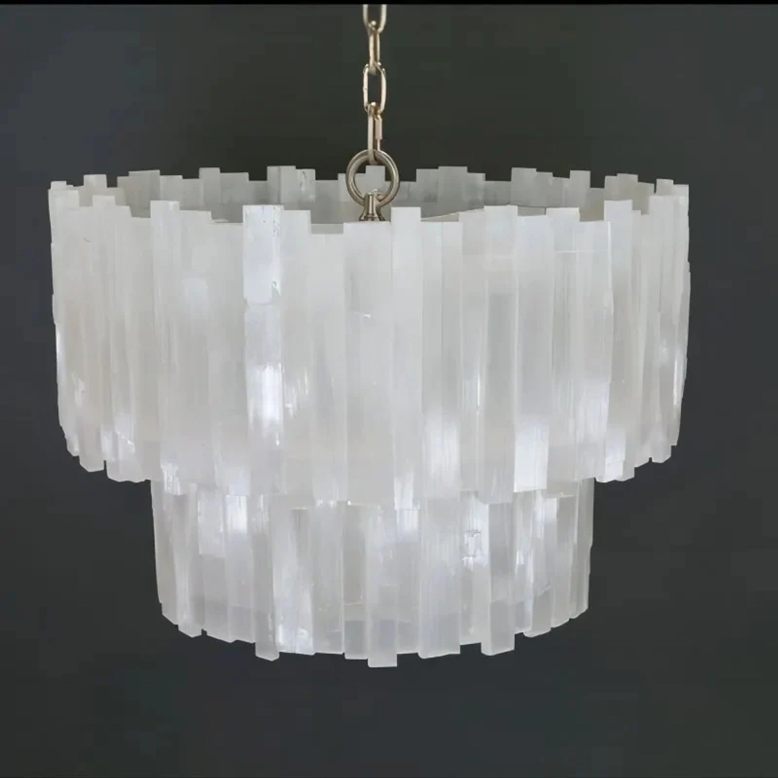 Shahida Selenite Chandelier - Riviko