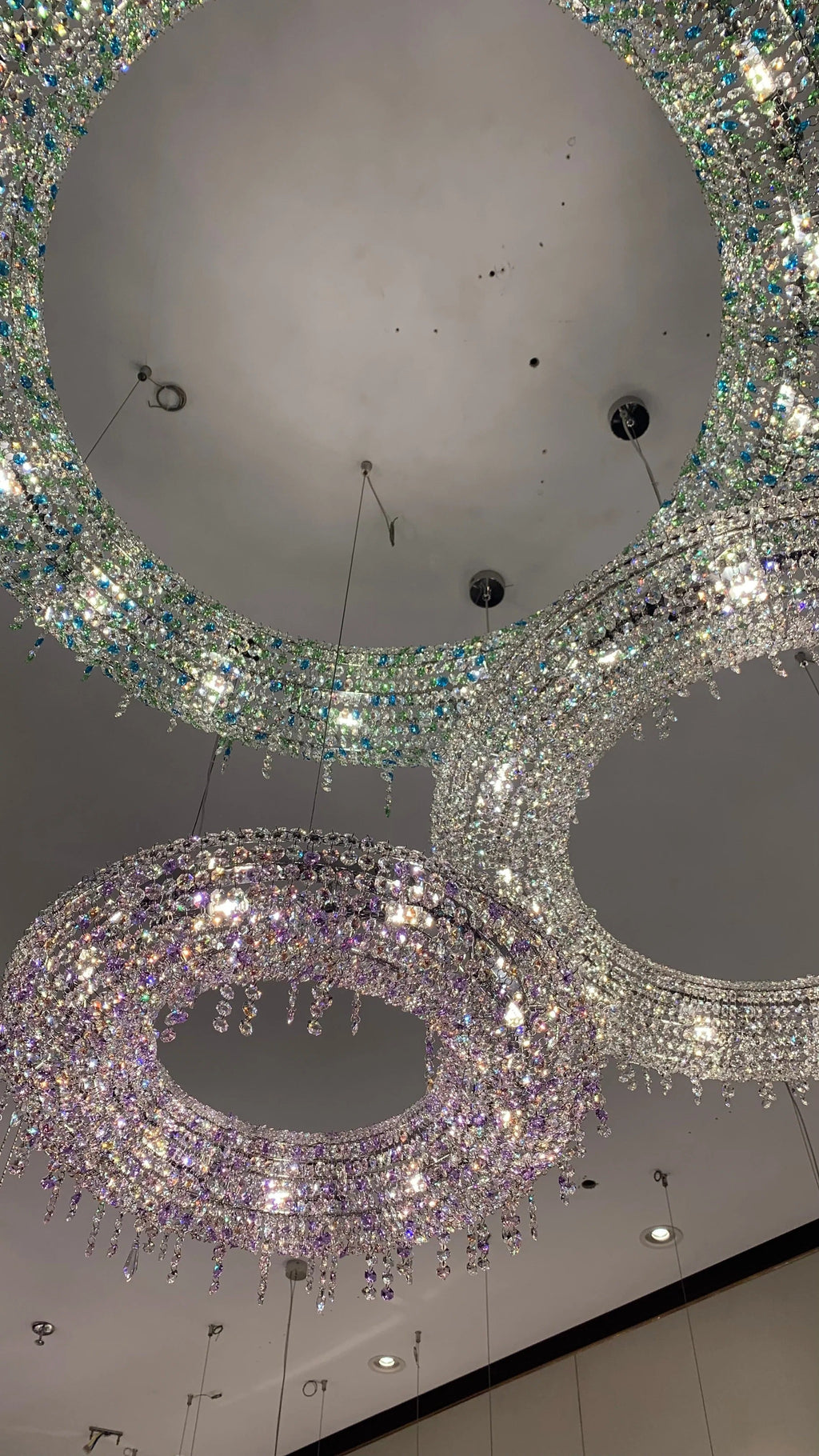 Luxury Circle Colorful Crystal Chandelier