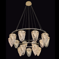 Modern Light Luxury 2-Tier Conch Crystal Chandelier