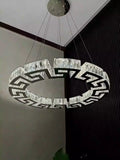 Modern Round Gear/Rectangular Mazes Crystal Chandelier