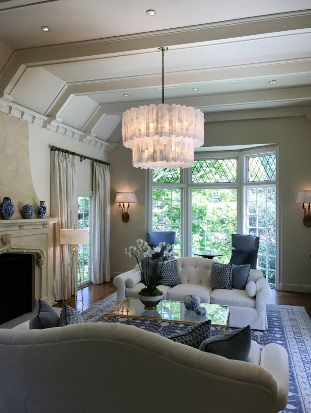Shahida Selenite Chandelier - Riviko