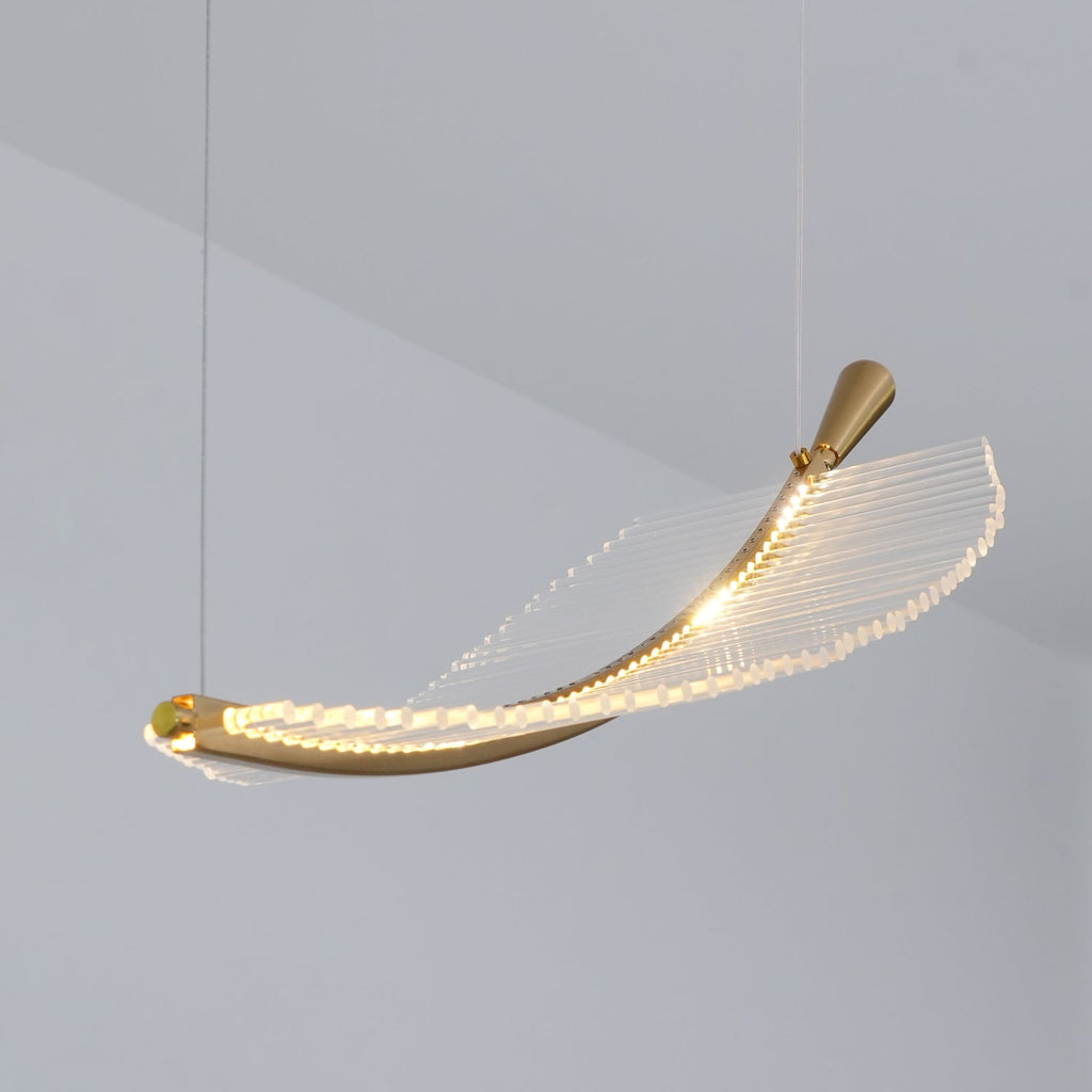 Leaf Crystal Spiral LED Chandelier