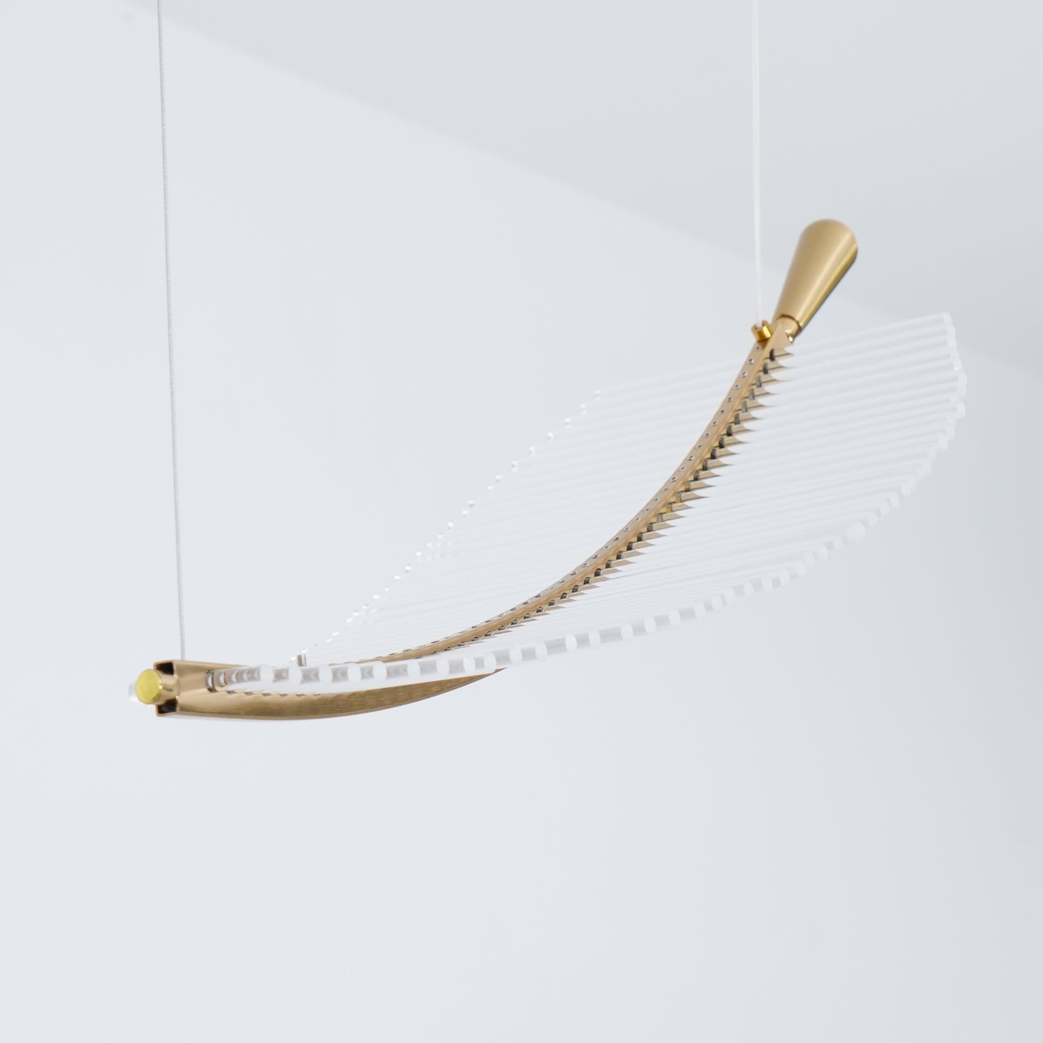 Leaf Crystal Spiral LED Chandelier