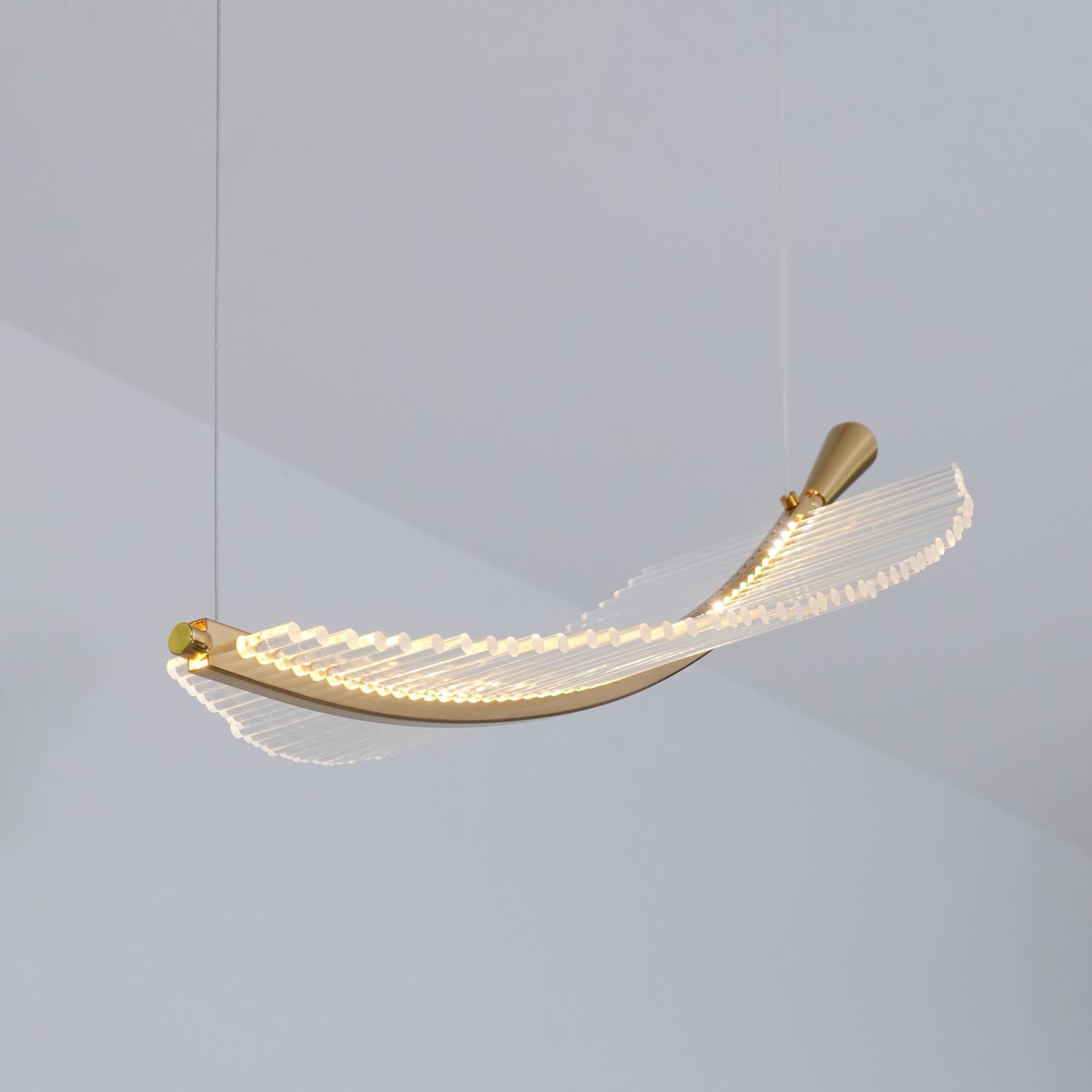 Leaf Crystal Spiral LED Chandelier
