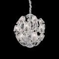 Luxury Globe Crystal Chandelier With Fabric/Crystal Glass Lampshades