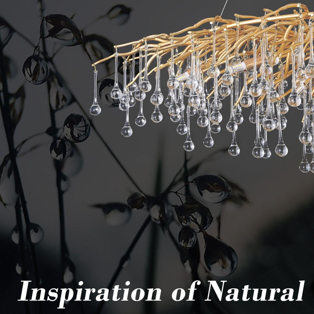 Riviko Verdant Canopy Rectangular Branch Chandelier - Background Shot