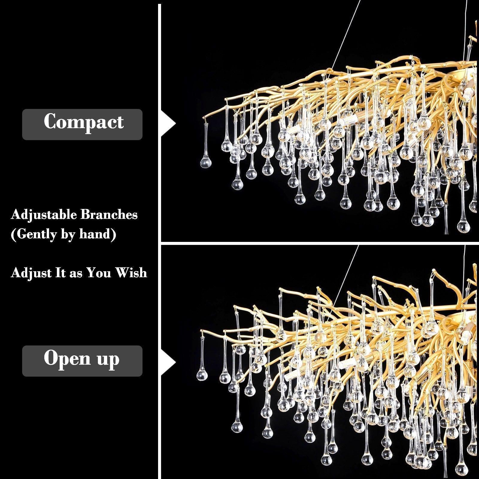 Riviko Veridian Bloom Branch Chandelier - Background Shot