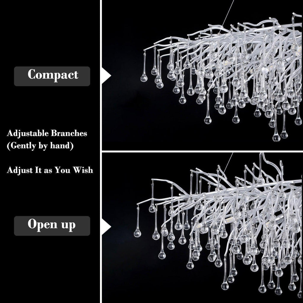 Riviko Veridian Branch Rectangle Chandelier - Background Shot