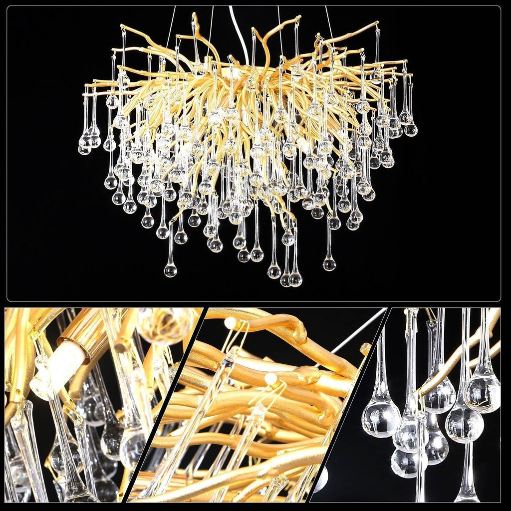 Riviko Veridian Bloom Branch Chandelier - Background Shot