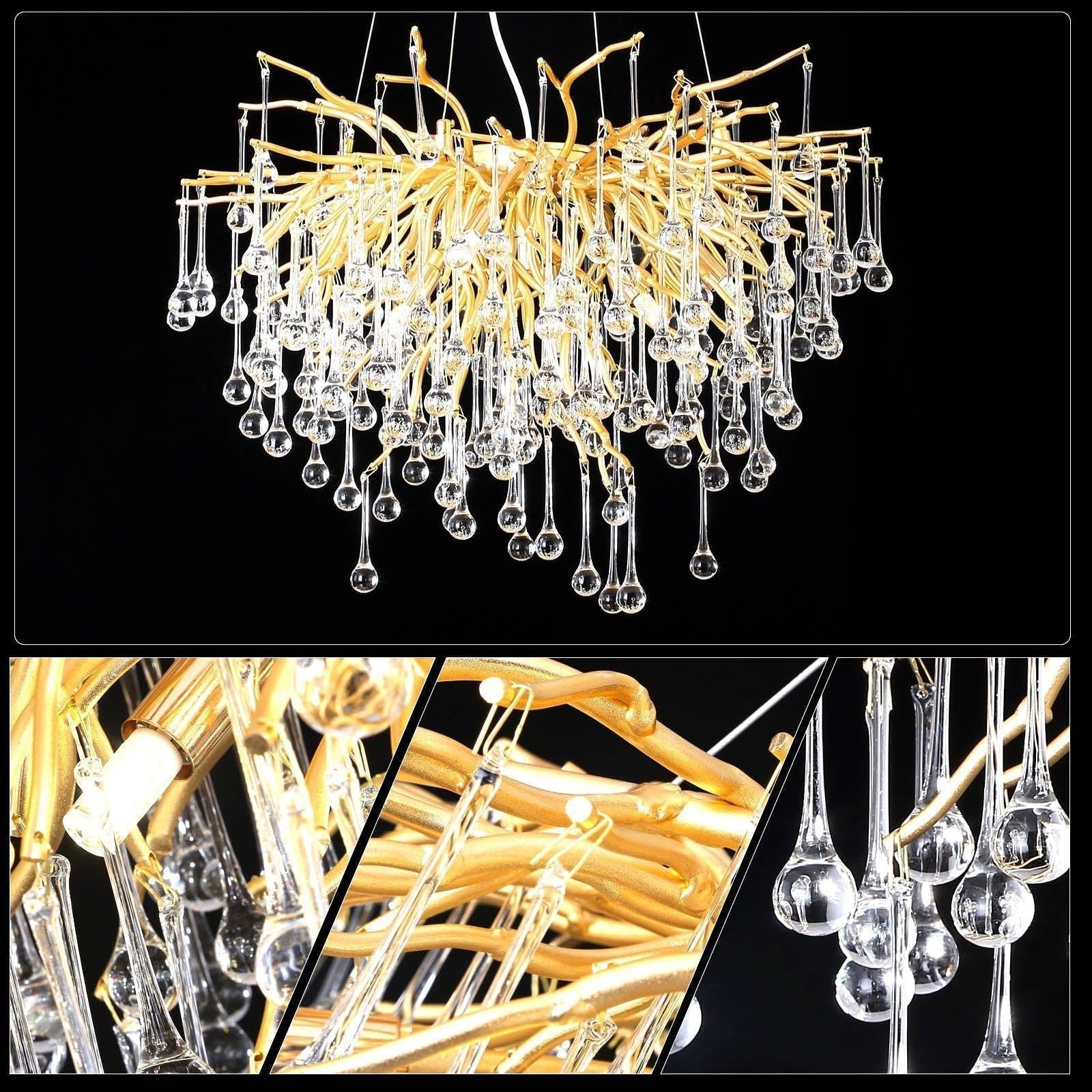 Riviko Veridian Bloom Branch Chandelier - Background Shot
