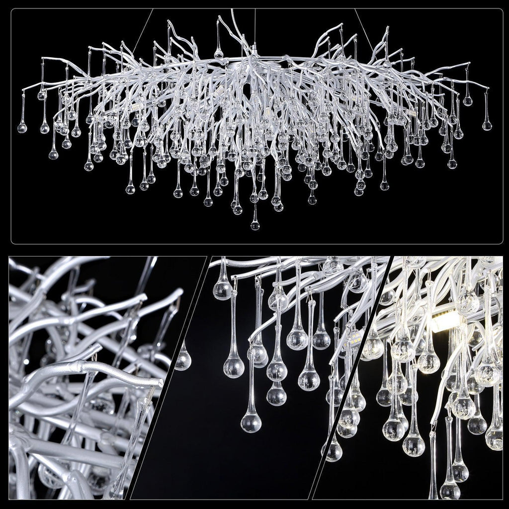 Riviko Veridian Branch Rectangle Chandelier - Background Shot