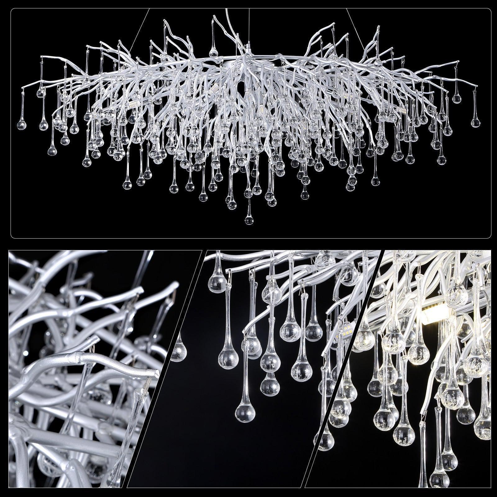 Riviko Veridian Branch Rectangle Chandelier - Background Shot