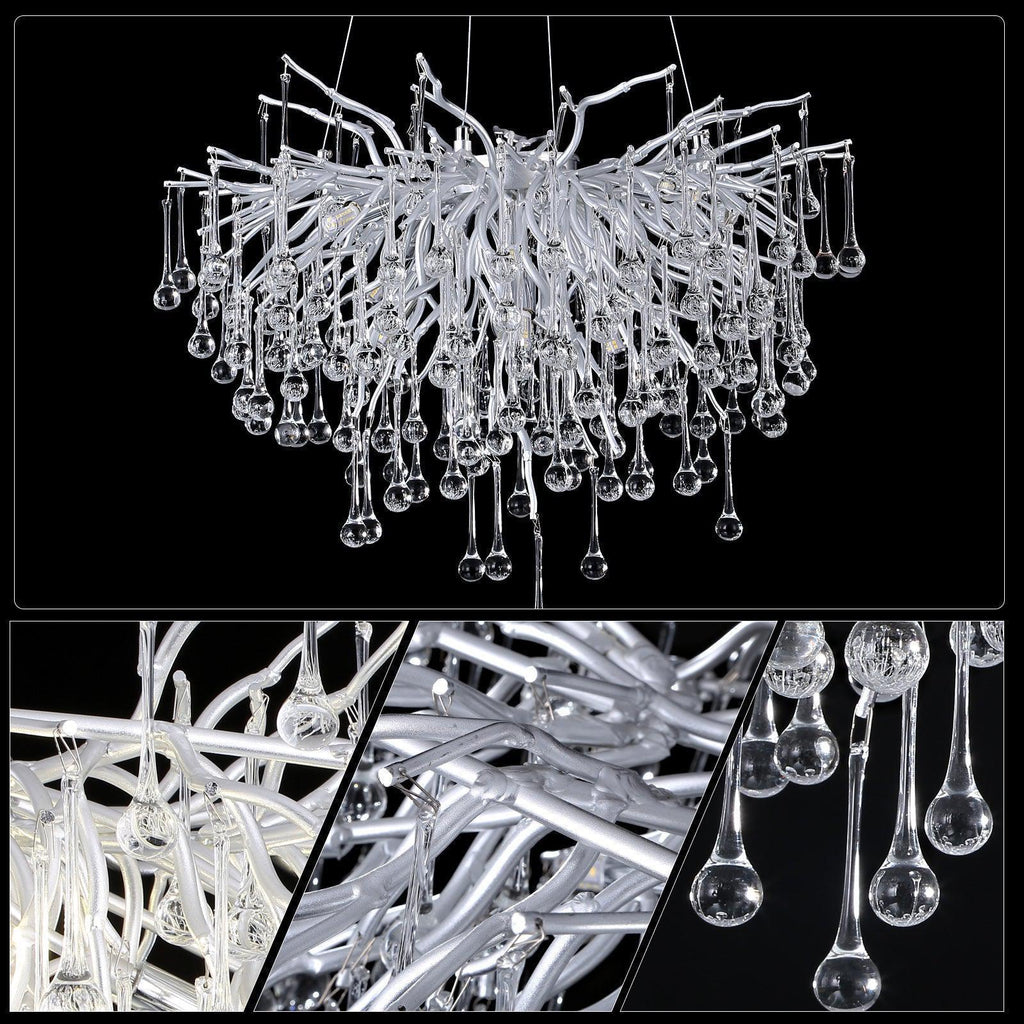 Riviko Verdant Canopy Silver Branch Chandelier - Background Shot