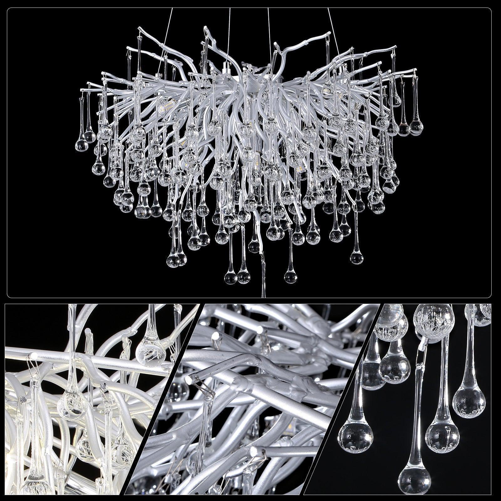 Riviko Verdant Canopy Silver Branch Chandelier - Background Shot