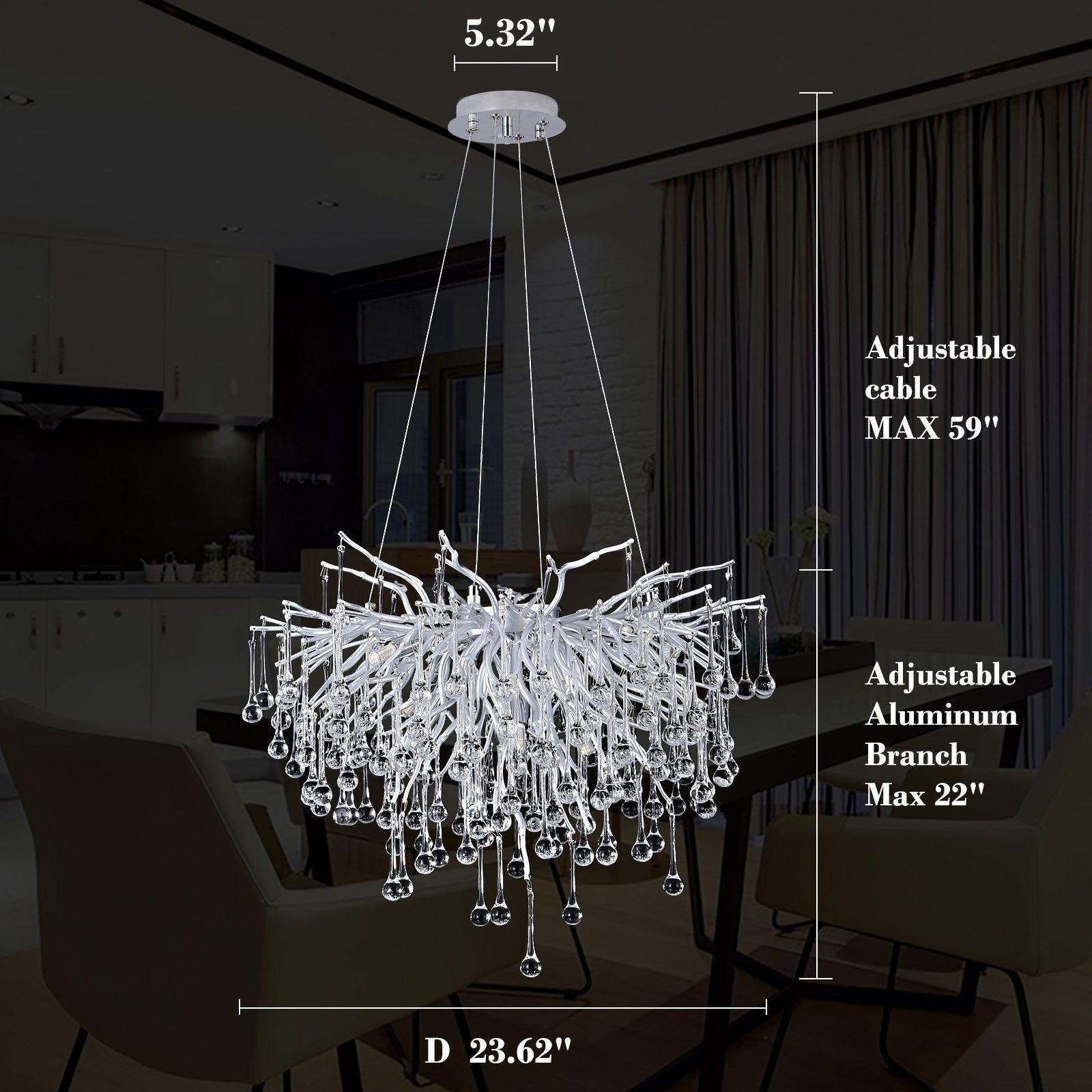 Riviko Verdant Canopy Silver Branch Chandelier - Background Shot