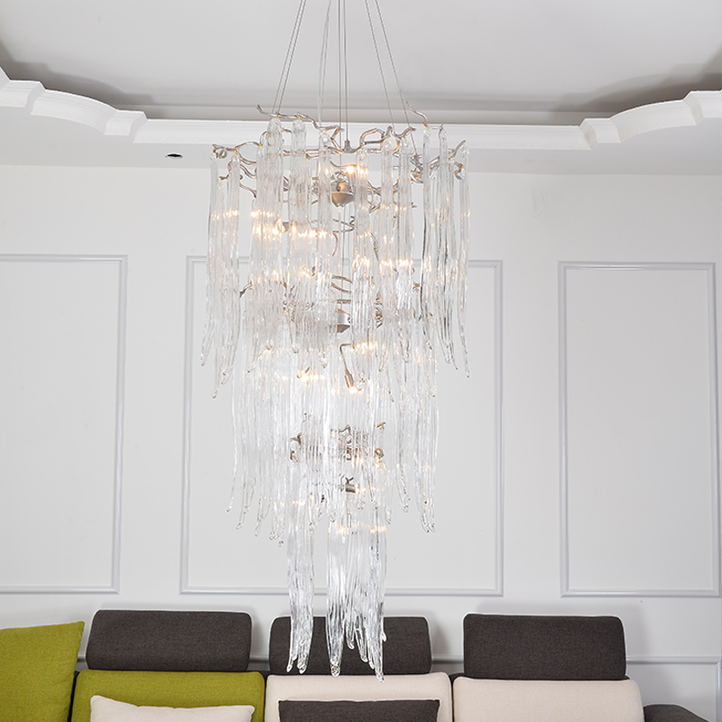 Luxury Crystal Branch Chandelier For Staircase - riviko