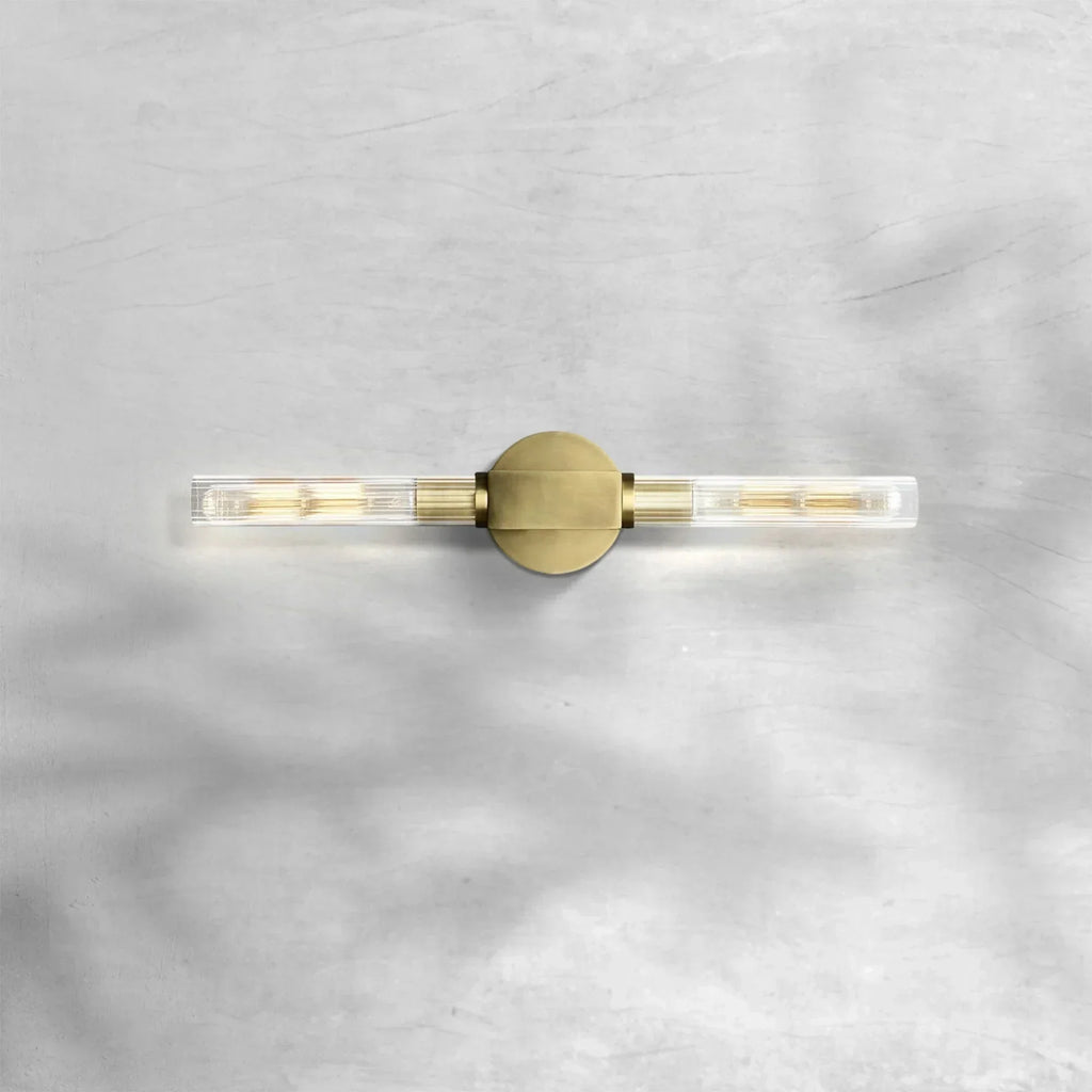 Cannel Glass Linear Wall Sconce