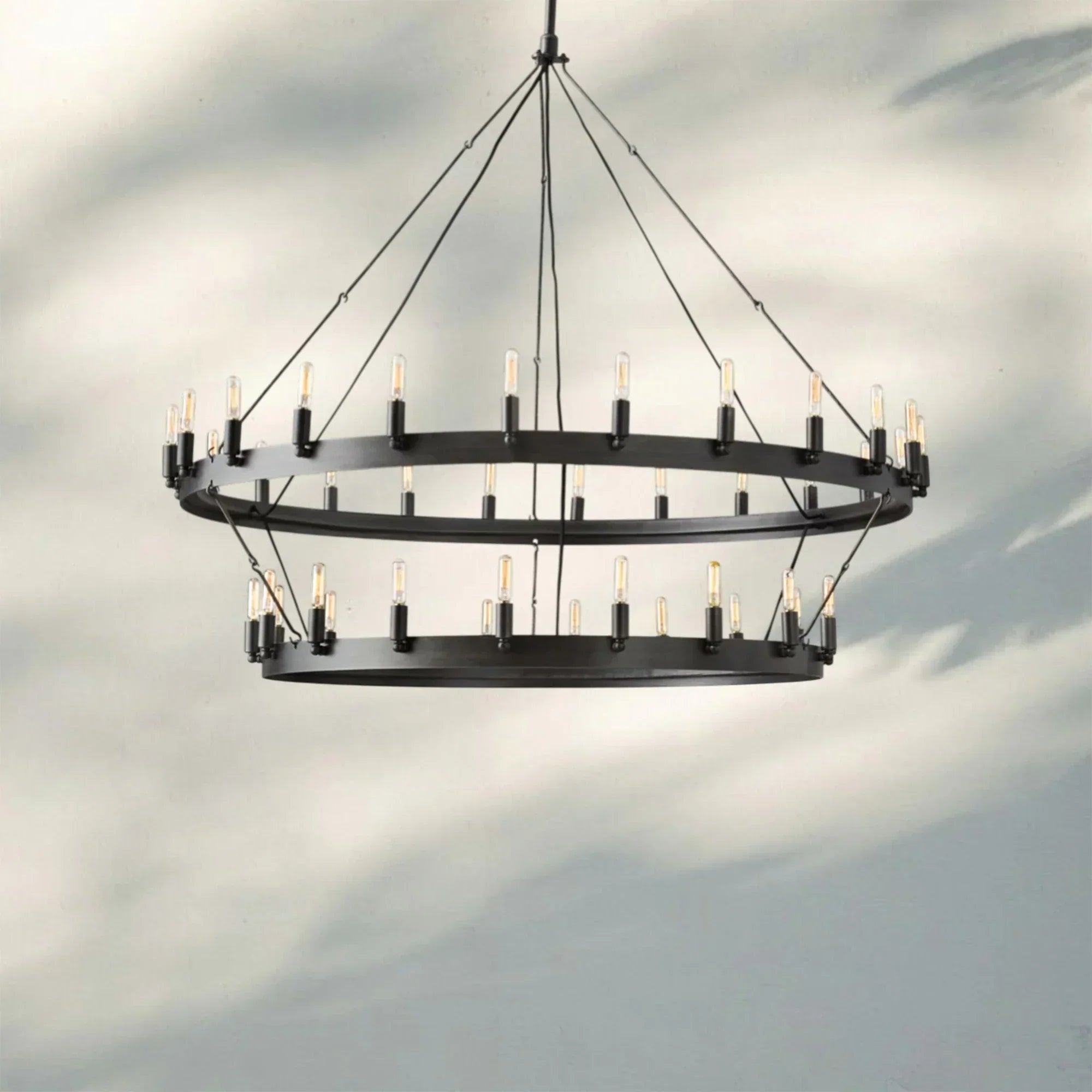 Camina Vintage Filament 2-Tier Chandelier