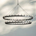 Celestine Vintage Filament 2-Tier Round Chandelier 63''